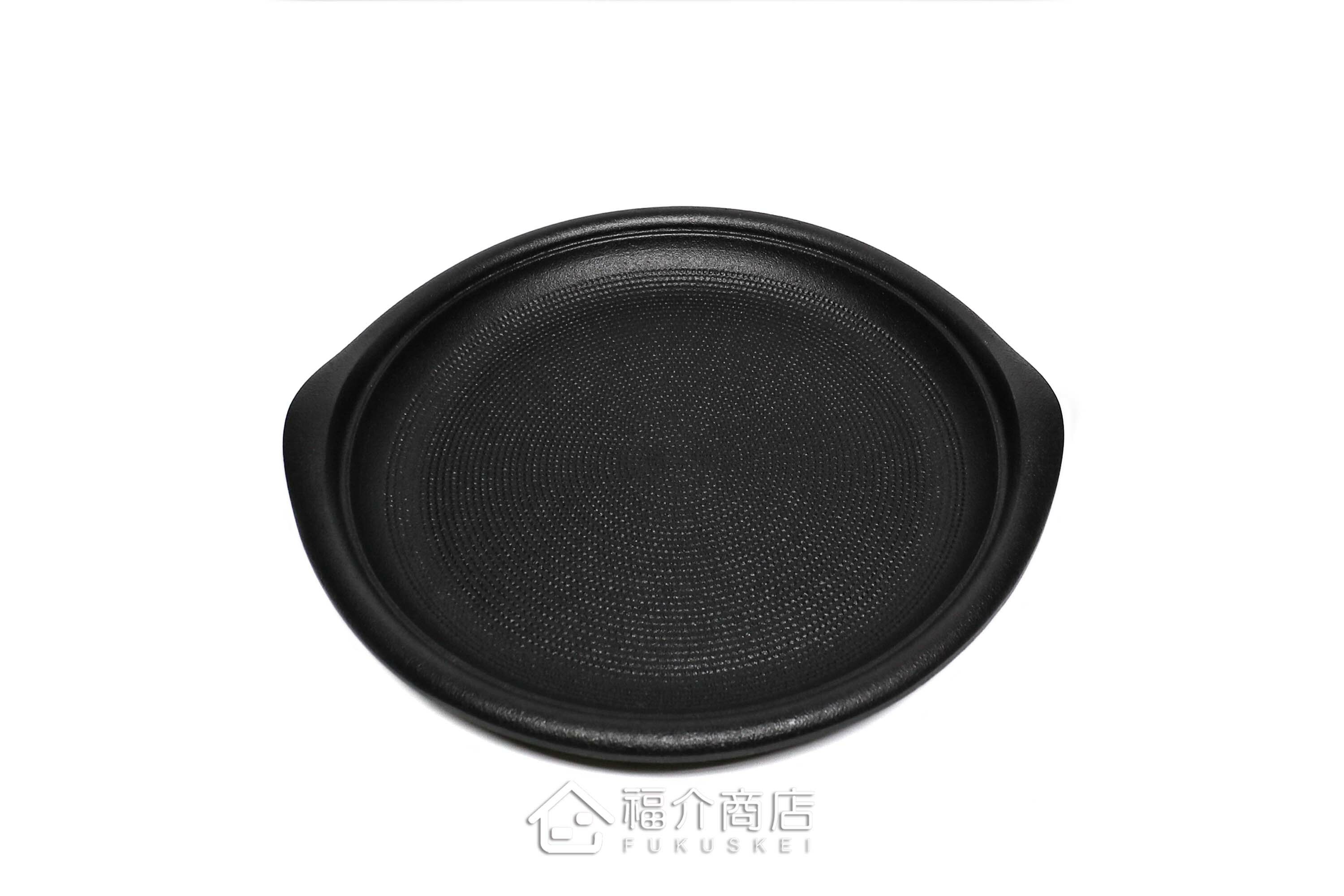 可以煎餃子炒肉炒菜料理的珠璣玉紋黑色鑄鐵鍋