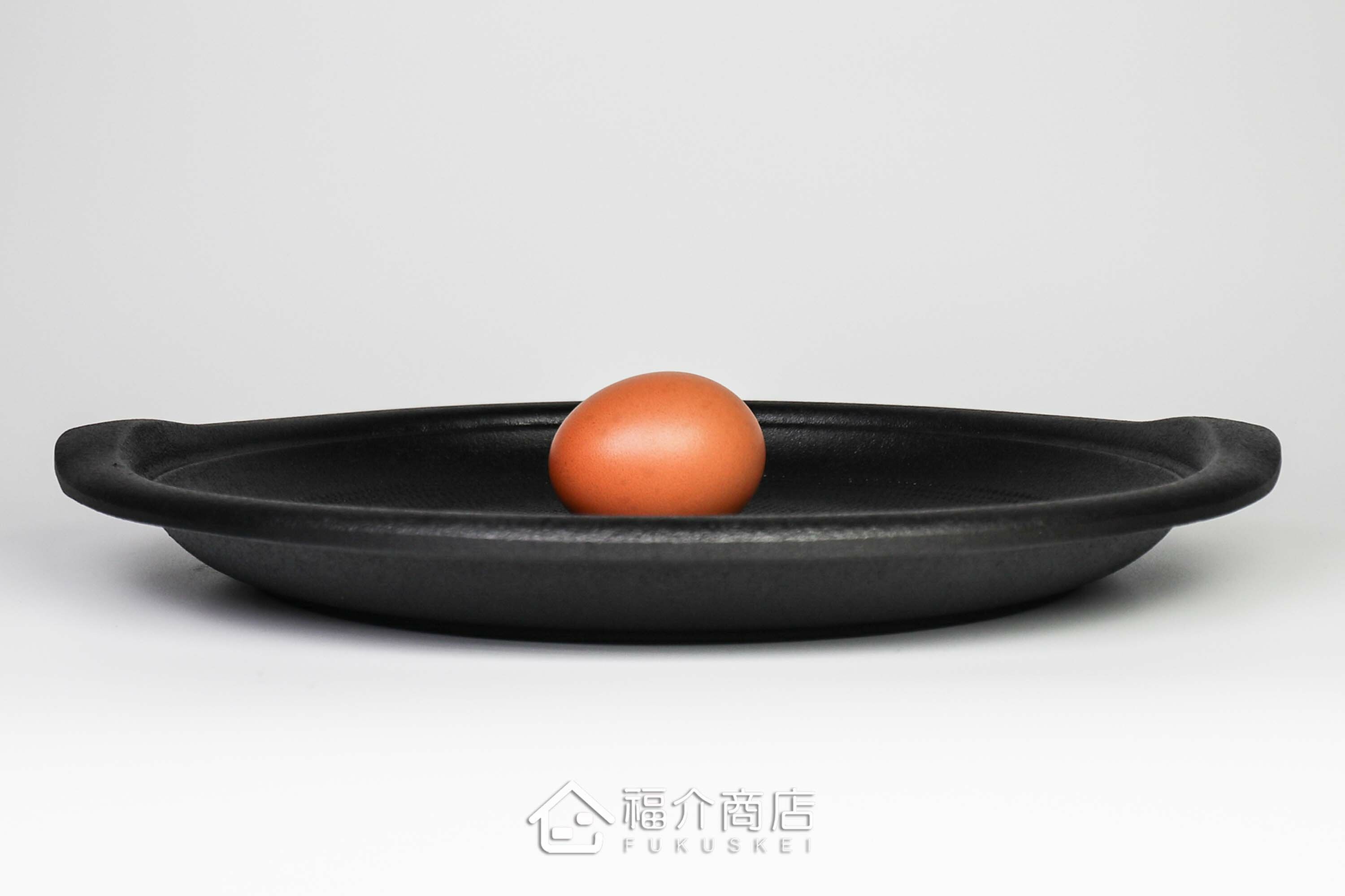 可以煎餃子炒肉炒菜料理的珠璣玉紋黑色鑄鐵鍋