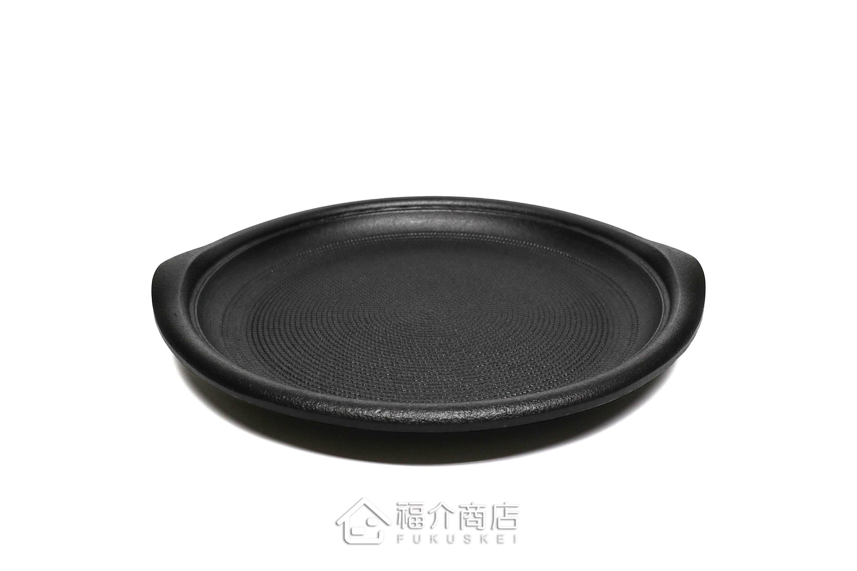 可以煎餃子炒肉炒菜料理的珠璣玉紋黑色鑄鐵鍋