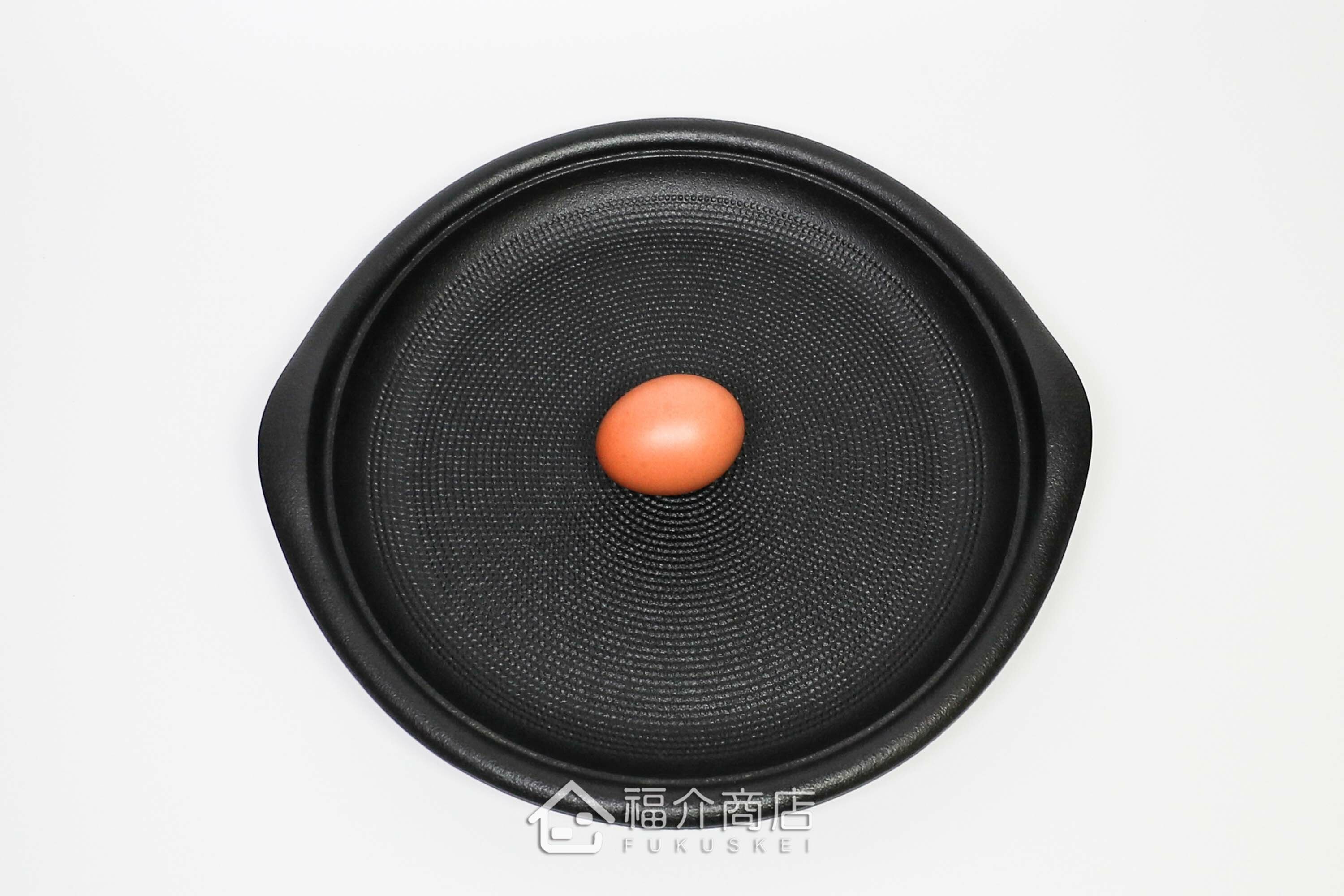 可以煎餃子炒肉炒菜料理的珠璣玉紋黑色鑄鐵鍋