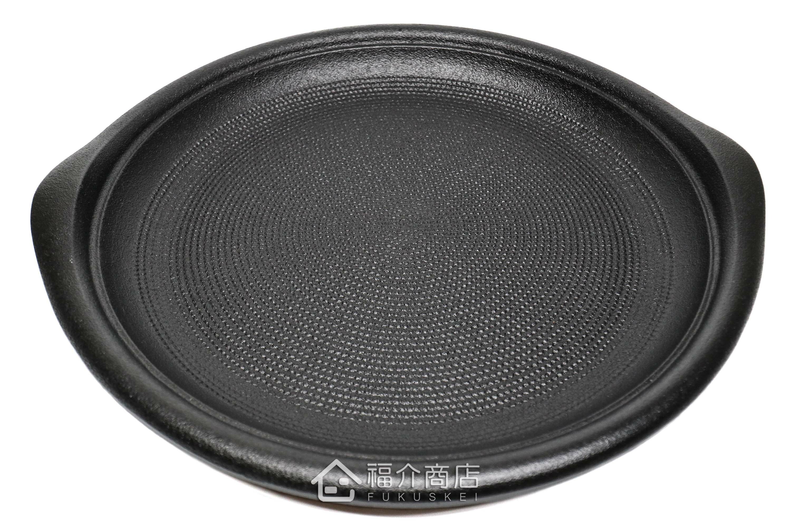 可以煎餃子炒肉炒菜料理的珠璣玉紋黑色鑄鐵鍋