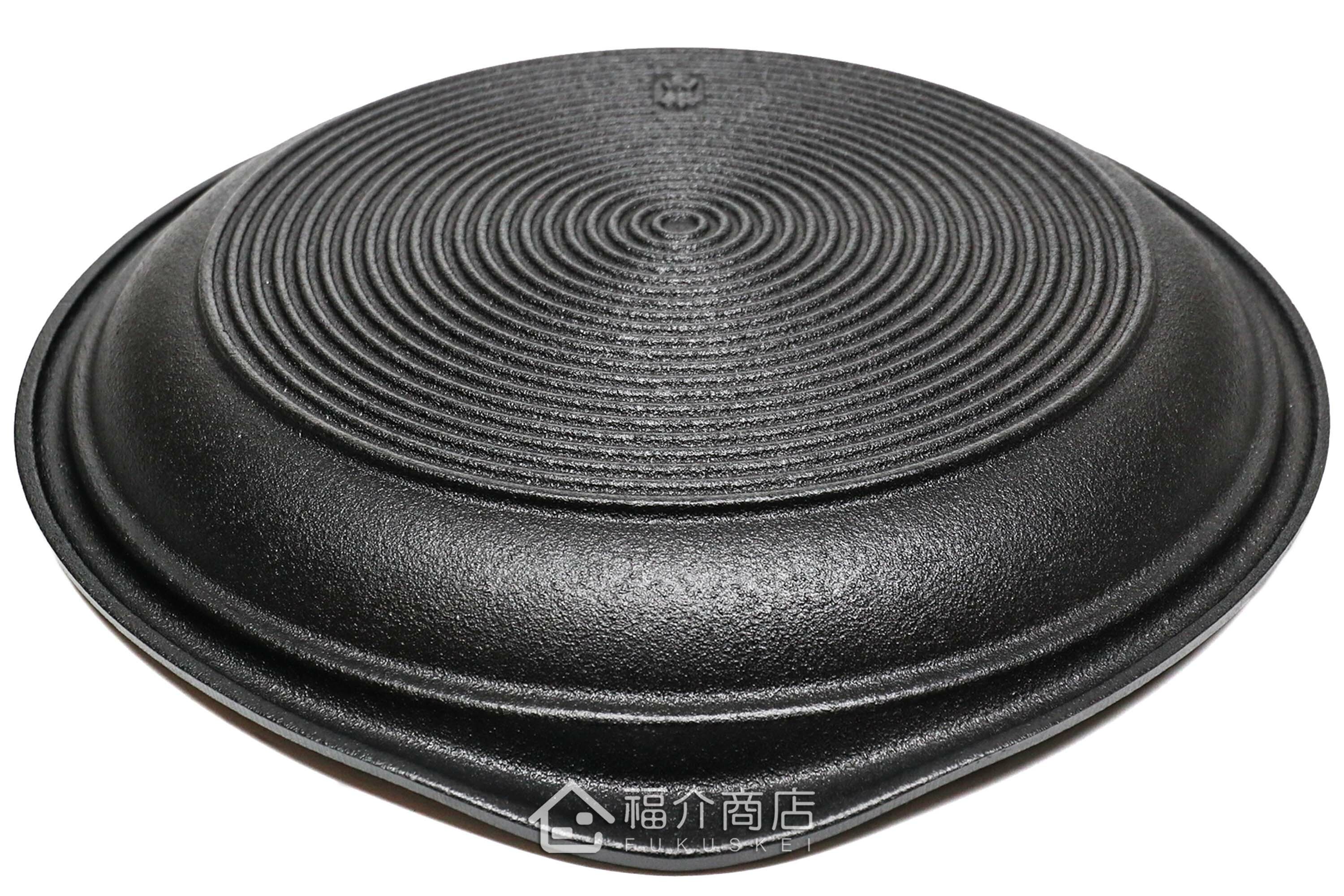 可以煎餃子炒肉炒菜料理的珠璣玉紋黑色鑄鐵鍋