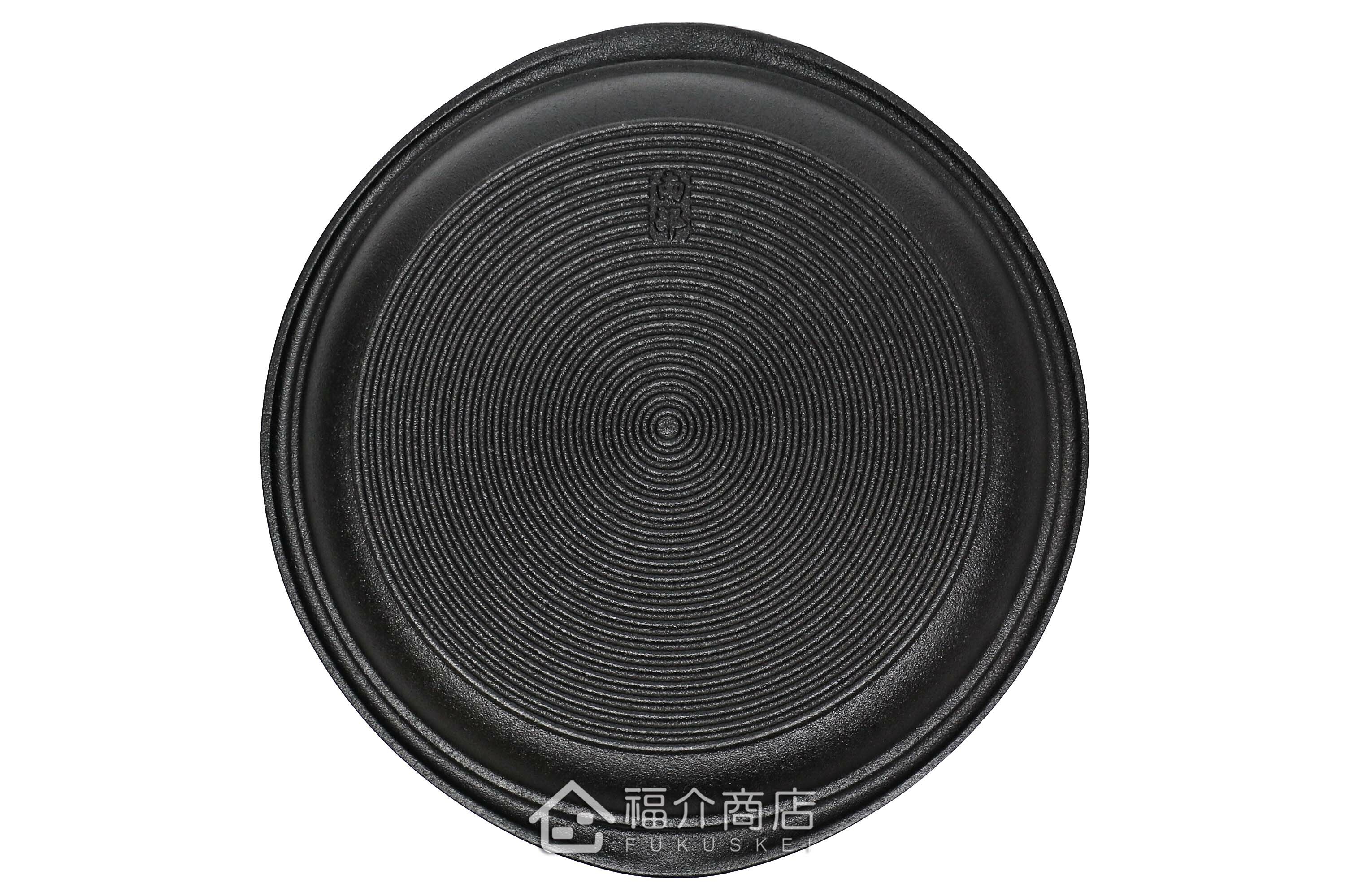 可以煎餃子炒肉炒菜料理的珠璣玉紋黑色鑄鐵鍋