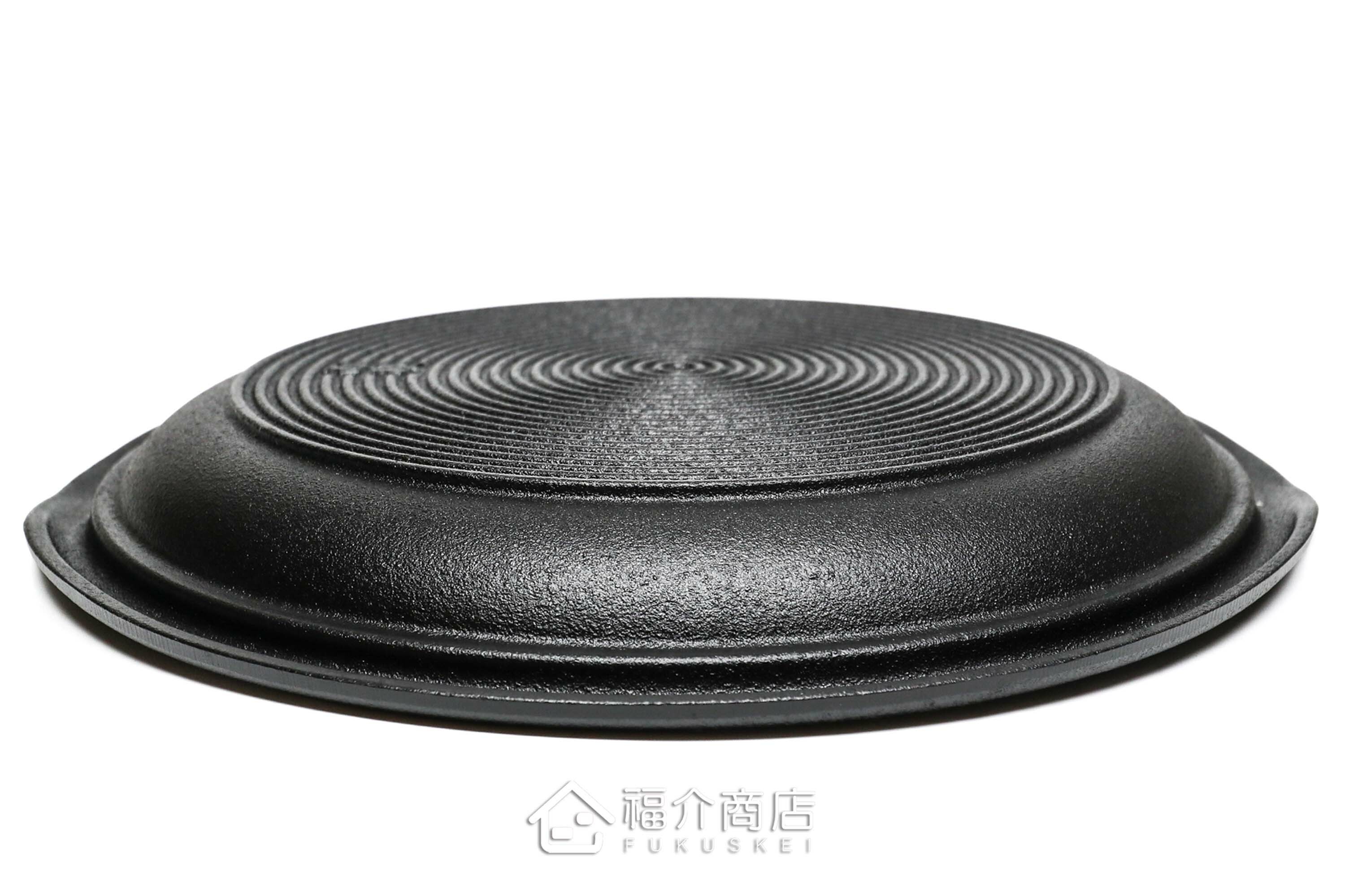 可以煎餃子炒肉炒菜料理的珠璣玉紋黑色鑄鐵鍋