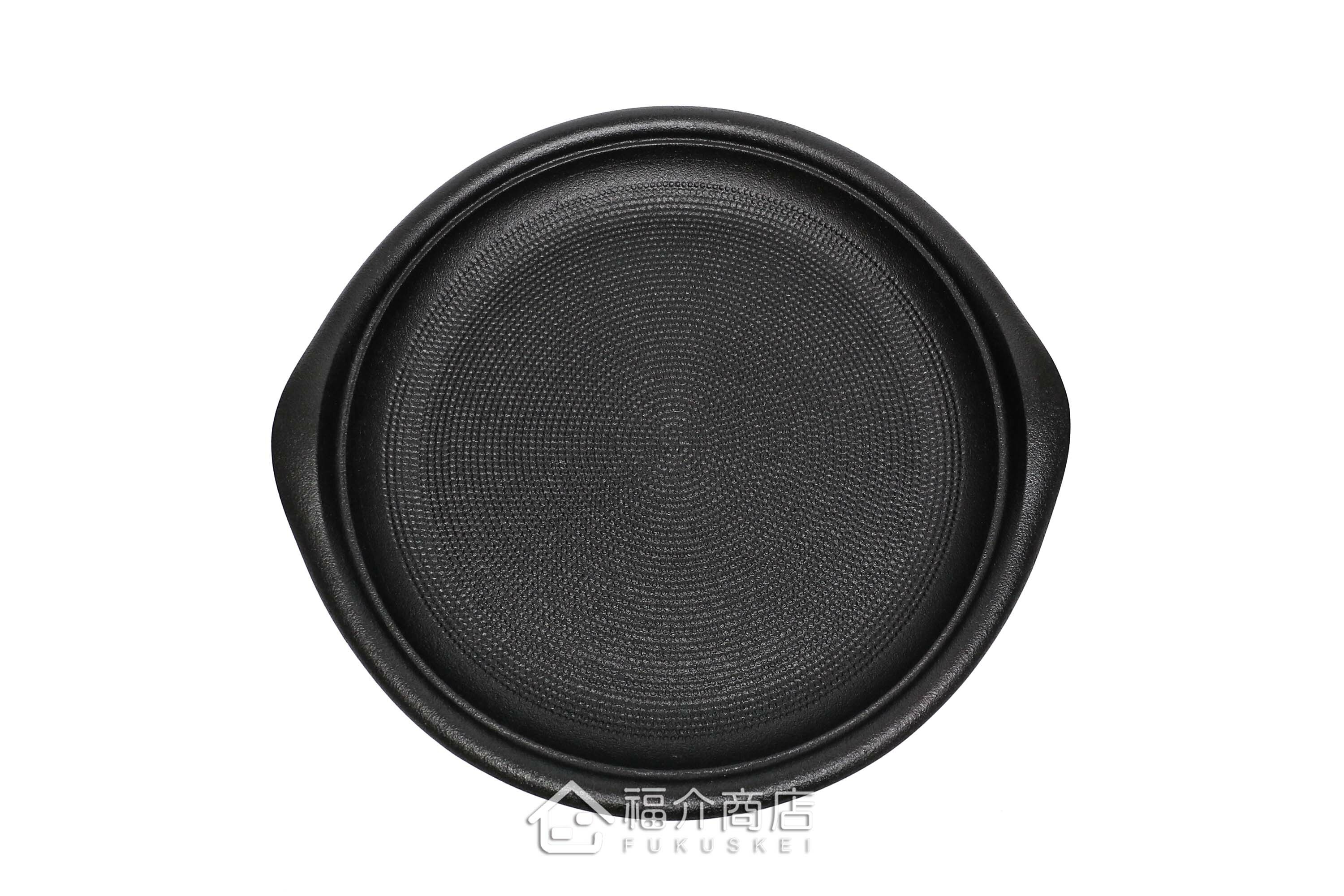 可以煎餃子炒肉炒菜料理的珠璣玉紋黑色鑄鐵鍋