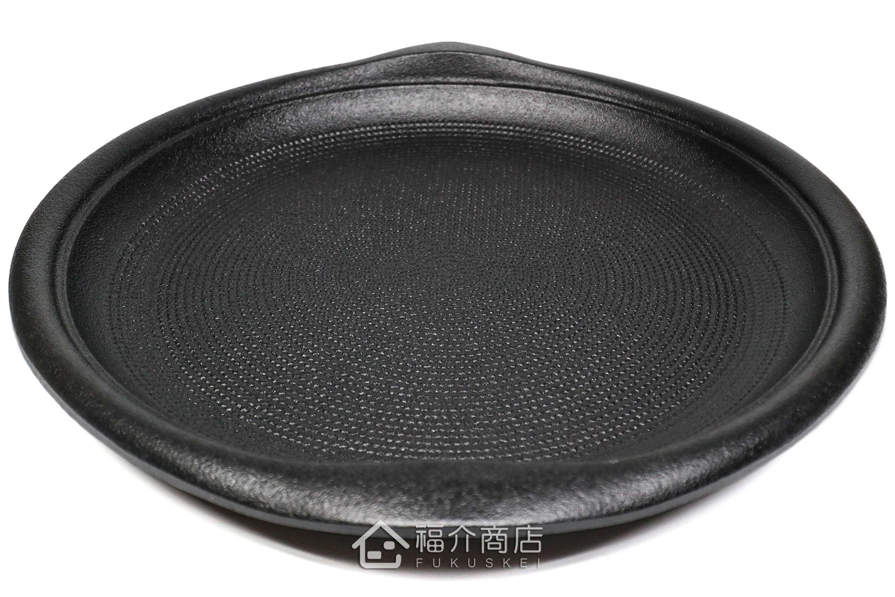 可以煎餃子炒肉炒菜料理的珠璣玉紋黑色鑄鐵鍋