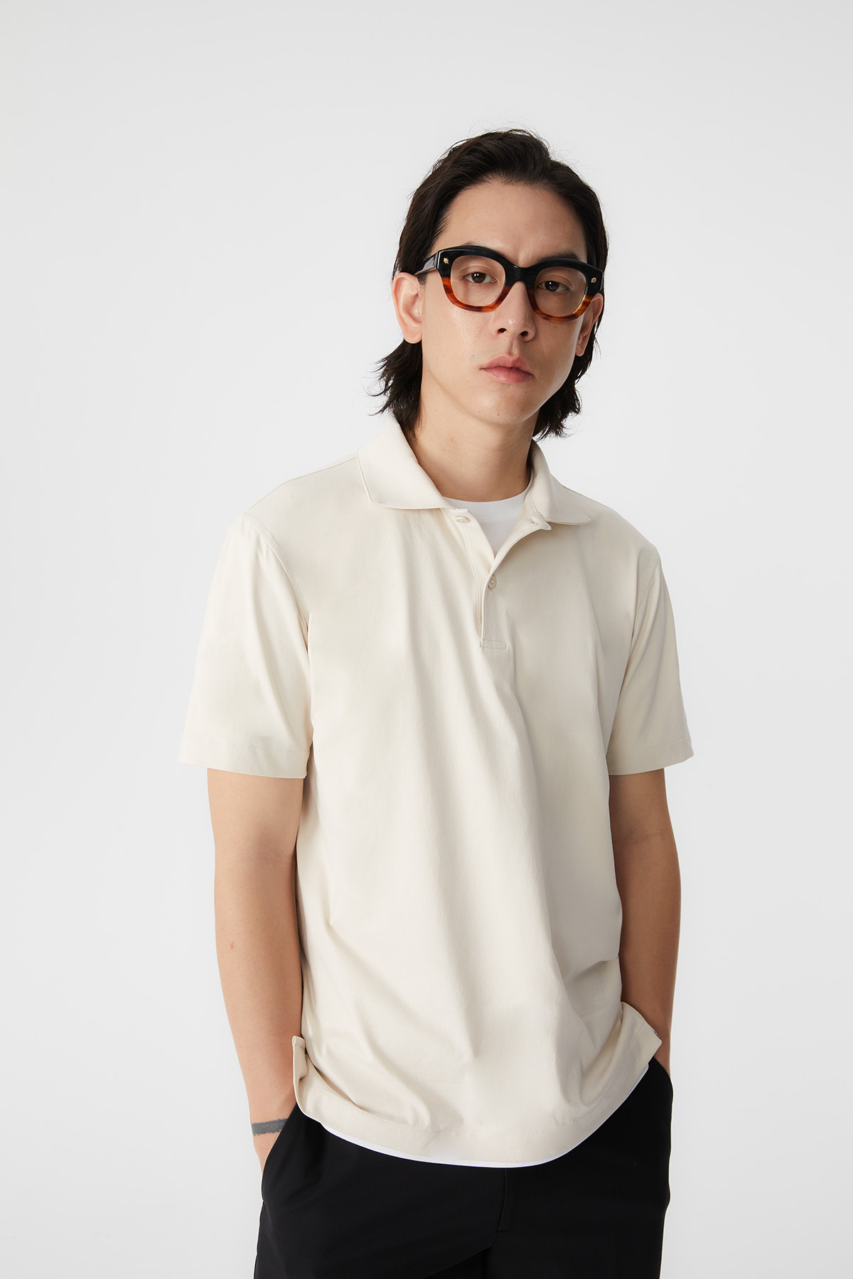 MONO 短袖POLO衫 男（淺卡其）