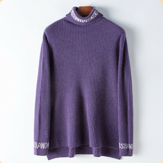 Hot Selling Wool Knitted Bottoming Sweater (One Size) (Purple 01)