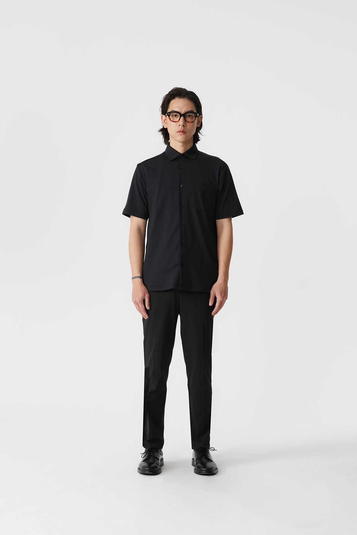 MONO 短袖襯衫 男（黑）