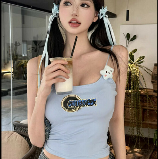 Hot selling camisole [blue] [S-L size] (please contact customer service to confirm the delivery size after placing the order)