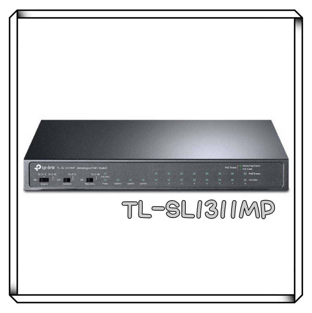 TP-LINK TL-SL1311MP 8埠 10/100Mbps + 3埠 Gigabit 桌上型交換器 (含8埠 PoE+)