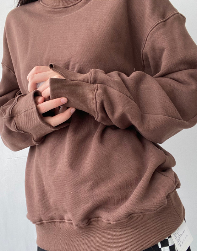 熱賣不規則袖口運動套頭衛衣(咖啡色)(S-L碼)(下單後聯絡客服確認發貨尺碼)