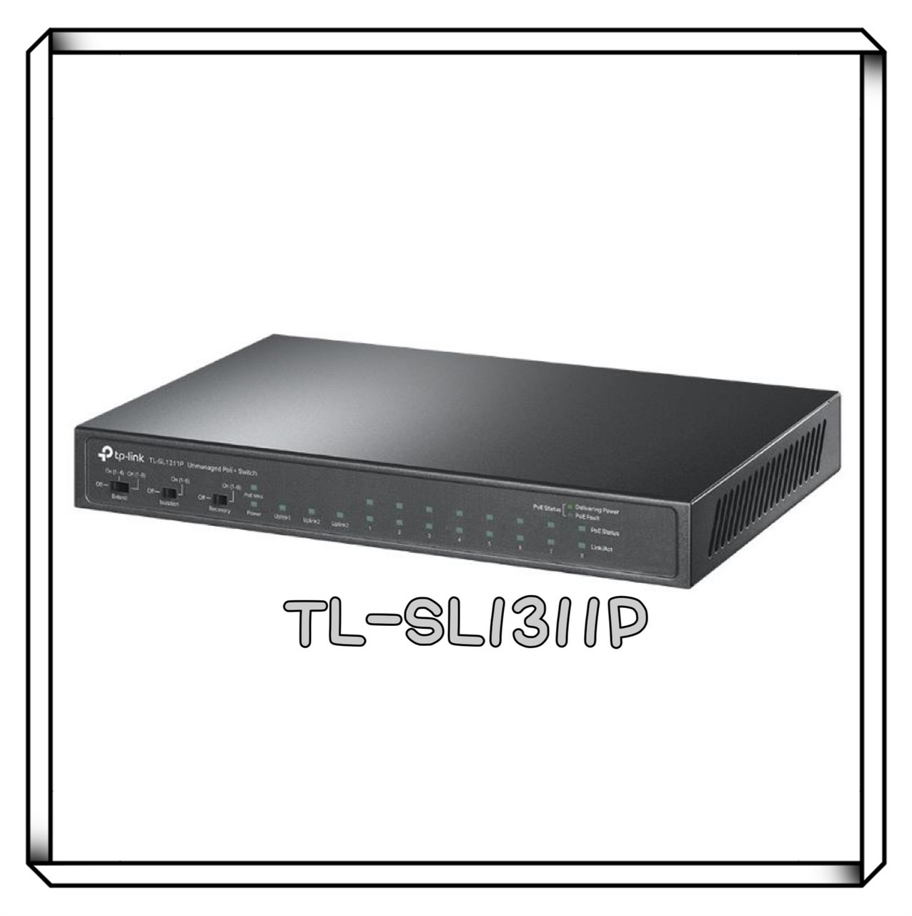 TP-LINK TL-SL1311P 8埠 10/100Mbps + 3埠 Gigabit 桌上型交換器 (含8埠 PoE+)