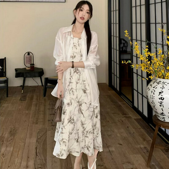 Hot selling floral suspender skirt [picture color] [S-XL size] (please contact customer service to confirm the delivery size after placing the order)