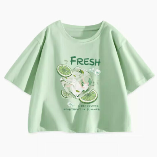 Hot selling thin ice silk T-shirt [Fruit Green (Summer Adventure)] [S-2XL] (please contact customer service to confirm the delivery size after placing the order)