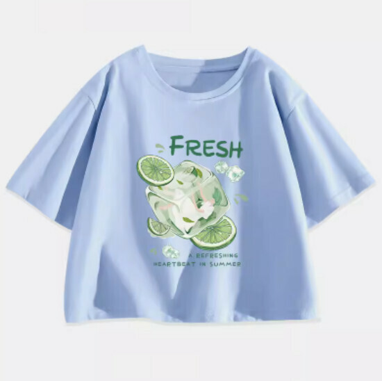 Hot selling thin ice silk T-shirt [Light Blue (Summer Adventure)] [S-2XL size] (please contact customer service to confirm the delivery size after placing the order)