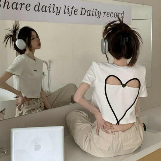 Hot Selling Hollow Right Shoulder Short Sleeve T-Shirt [White] [Size S-L] (Please contact customer service to confirm the delivery size after placing the order)