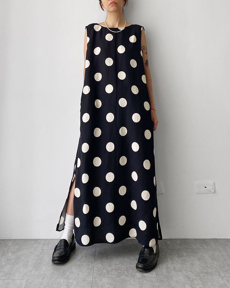 MFD-2530 亞麻點點洋裝