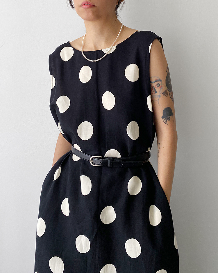 MFD-2530 亞麻點點洋裝