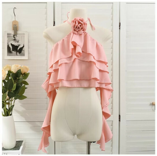 Halterneck Camisole (Pink) (One Size)