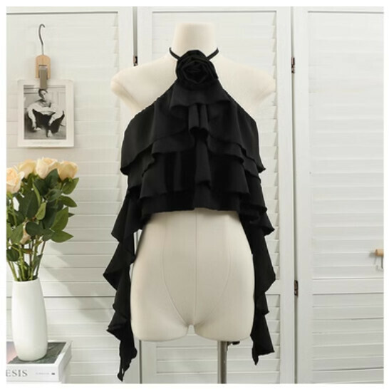 Halterneck Camisole (Black) (One Size)