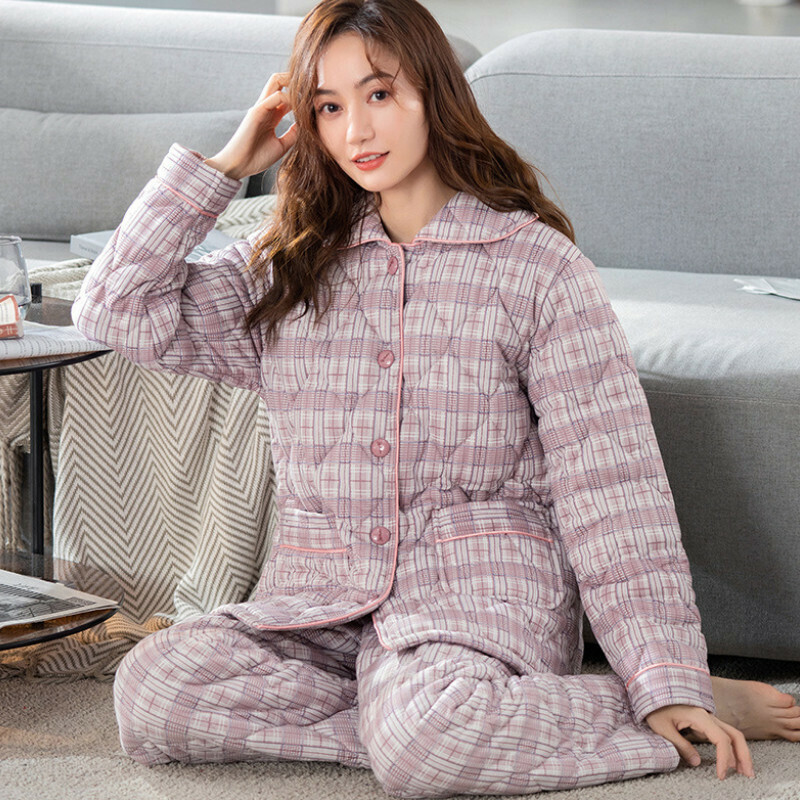 爆款加厚長袖睡衣套裝【M-XXXL碼 XP402】【下單后聯絡客服確認發貨尺碼 】