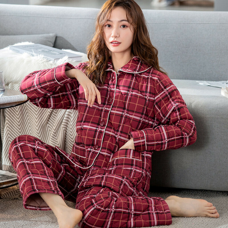 熱推加厚長袖睡衣套裝【M-XXXL碼 XP403】【下單后聯絡客服確認發貨尺碼 】