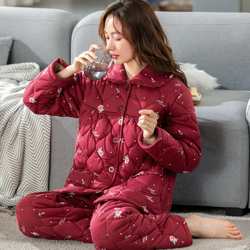 熱推加厚長袖睡衣套裝【M-XXXL碼 XP406】【下單后聯絡客服確認發貨尺碼 】