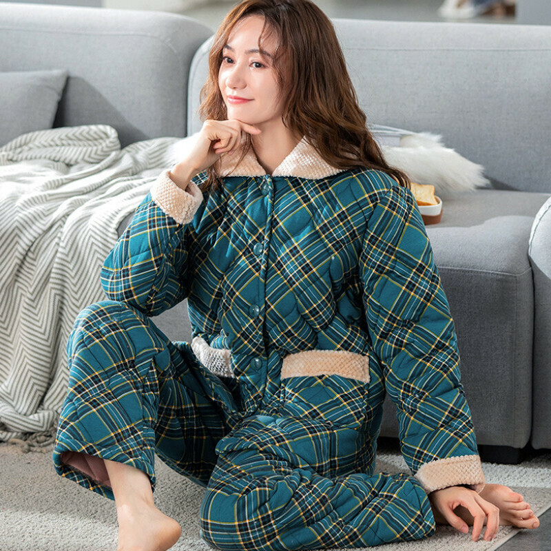 熱推加厚長袖睡衣套裝【M-XXXL碼 XP407】【下單后聯絡客服確認發貨尺碼 】