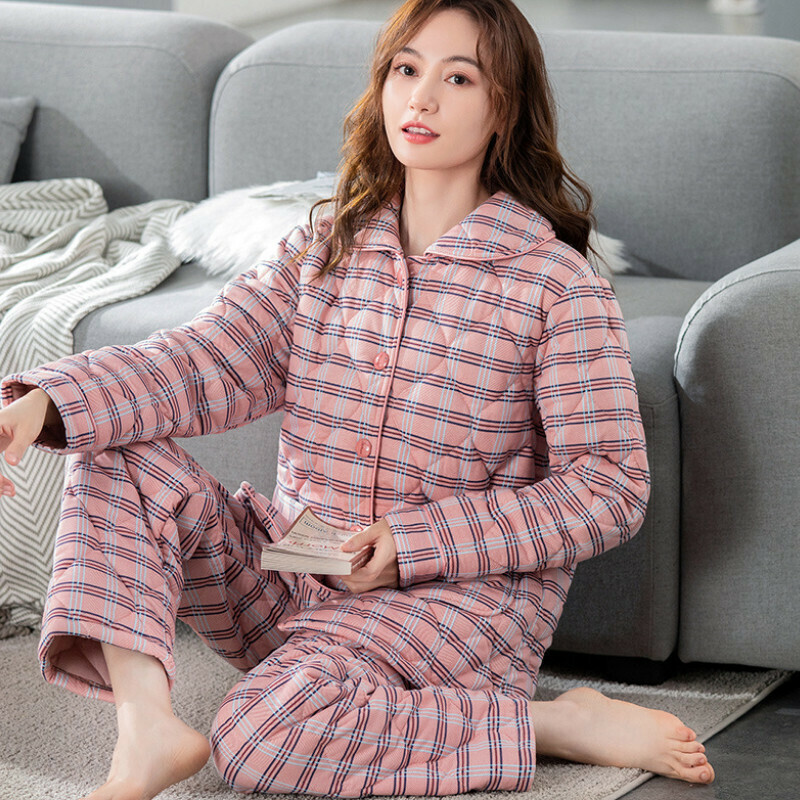 熱推加厚長袖睡衣套裝【M-XXXL碼 XP408】【下單后聯絡客服確認發貨尺碼 】