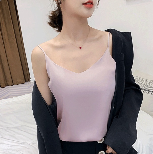 Camisole V-neck vest (pink S-XXL) [Please contact customer service to confirm the shipping size after placing an order]