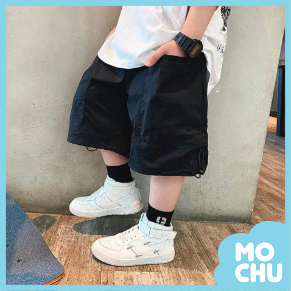 抽繩大口袋寬鬆短褲(二色)