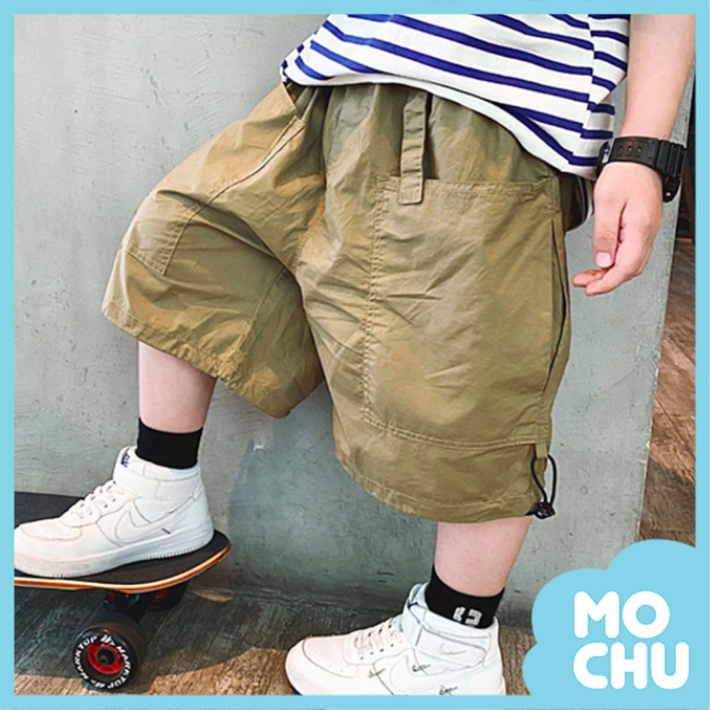 抽繩大口袋寬鬆短褲(二色)