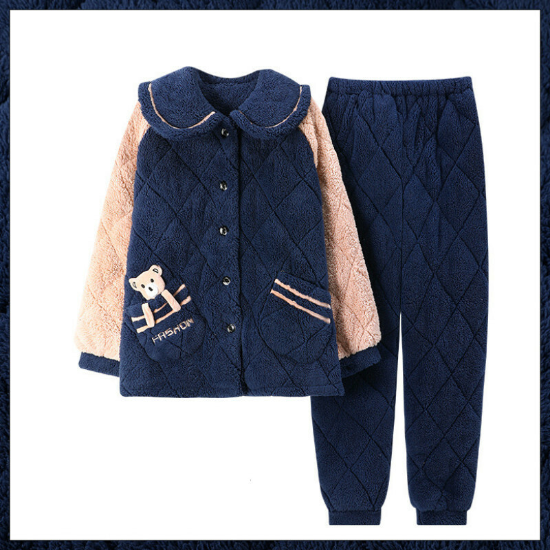激抵加厚長袖睡衣套裝【M-XXL碼 AM99027】【下單后聯絡客服確認發貨尺碼 】