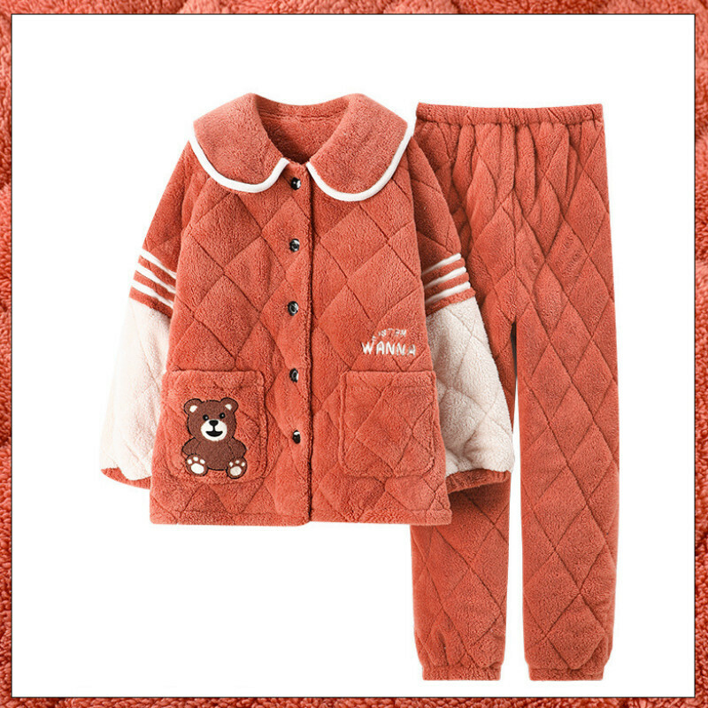 激抵加厚長袖睡衣套裝【M-XXL碼 AM99028】【下單后聯絡客服確認發貨尺碼 】