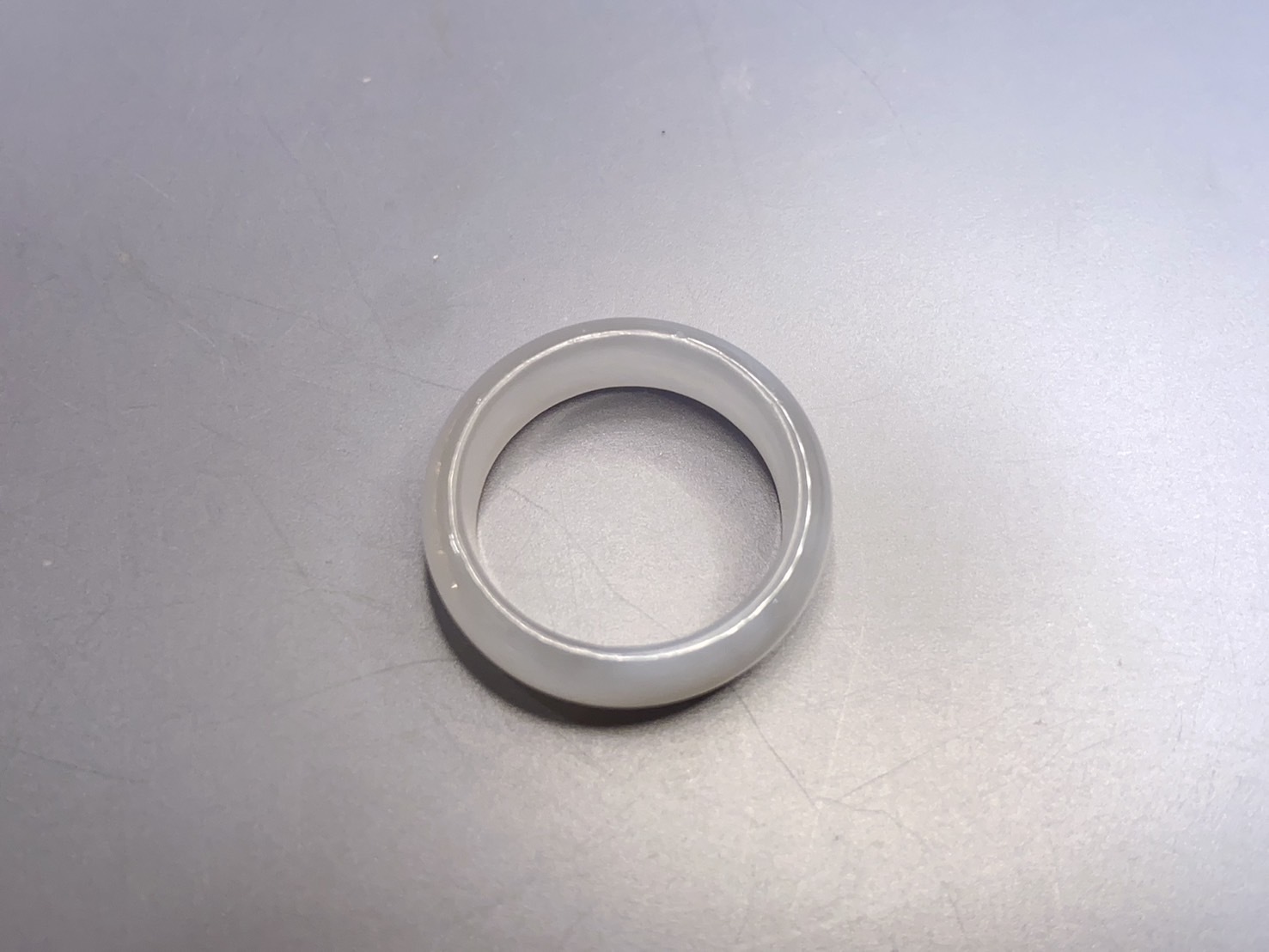 安神與防護丨和田煙紫色大玉戒環