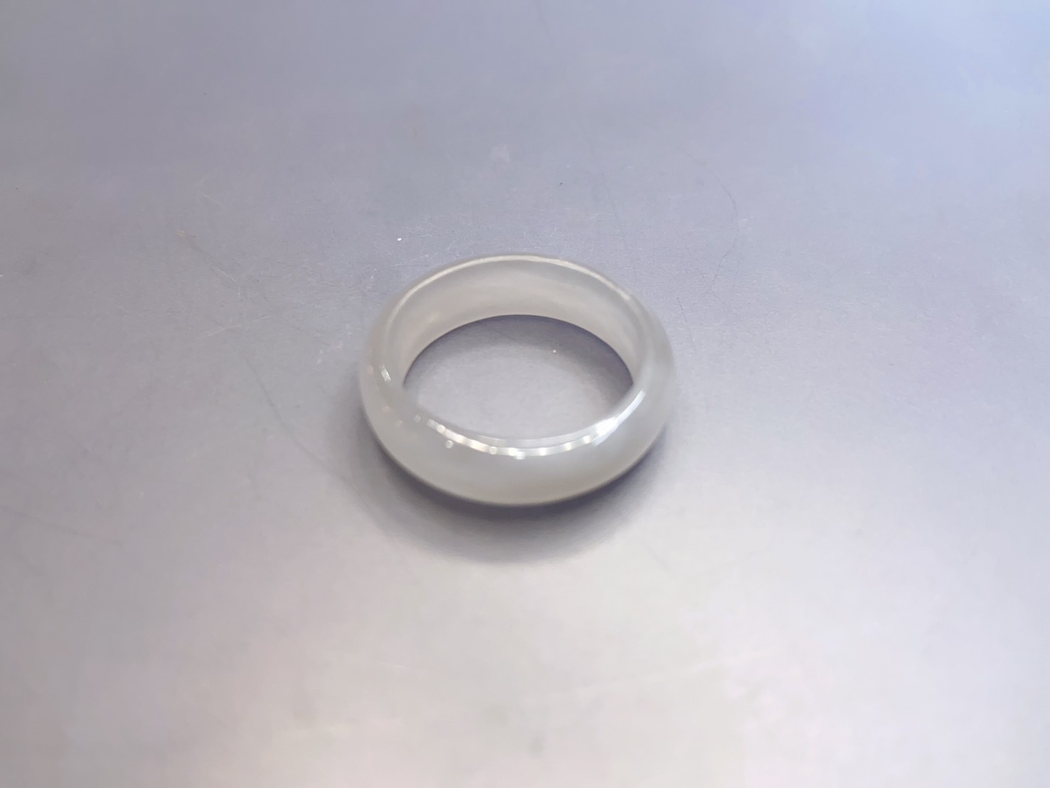 安神與防護丨和田煙紫色大玉戒環