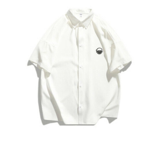 熱推簡約純色短袖襯衫(白色)【M-3XL碼】【下單後聯絡客服確認發貨尺碼】
