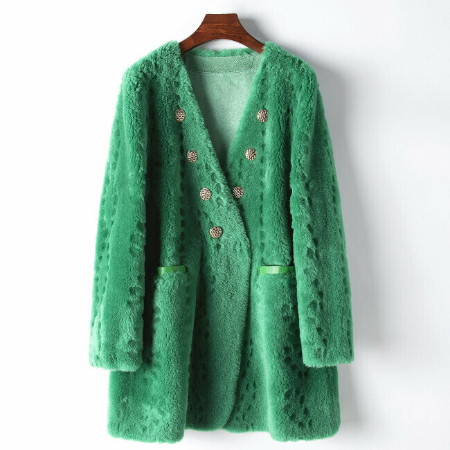 Hot selling wool particle jacket (size S-L) (green) (contact customer service after placing order to confirm delivery size)