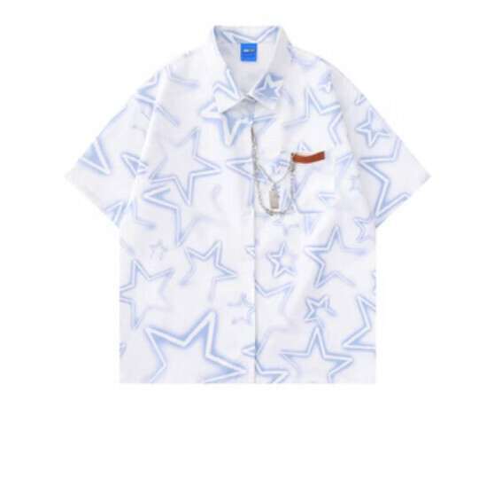 熱推夏季短袖襯衫(藍色)【S-XL碼】【下單後聯絡客服確認發貨尺碼】