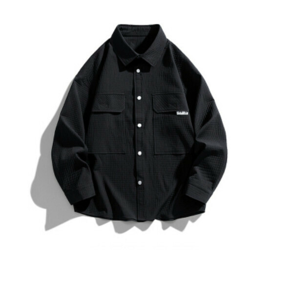 熱推復古簡約長袖襯衫（石墨黑）【M-3XL碼】【下單後聯絡客服確認發貨尺碼】