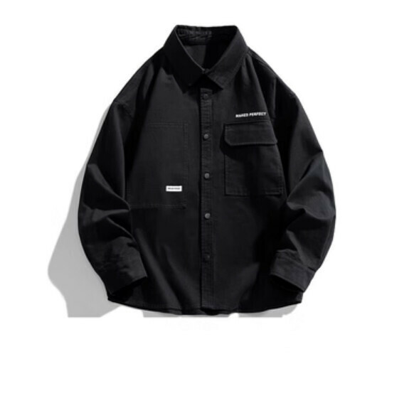 熱推復古簡約長袖襯衫（石墨黑）【M-3XL碼】【下單後聯絡客服確認發貨尺碼】