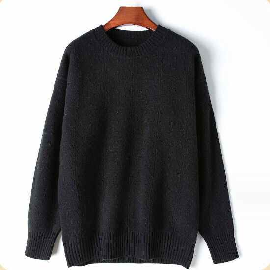 Hot selling knitted wool bottoming sweater (M-XL size) (black 01) (contact customer service after placing the order to confirm the delivery size)