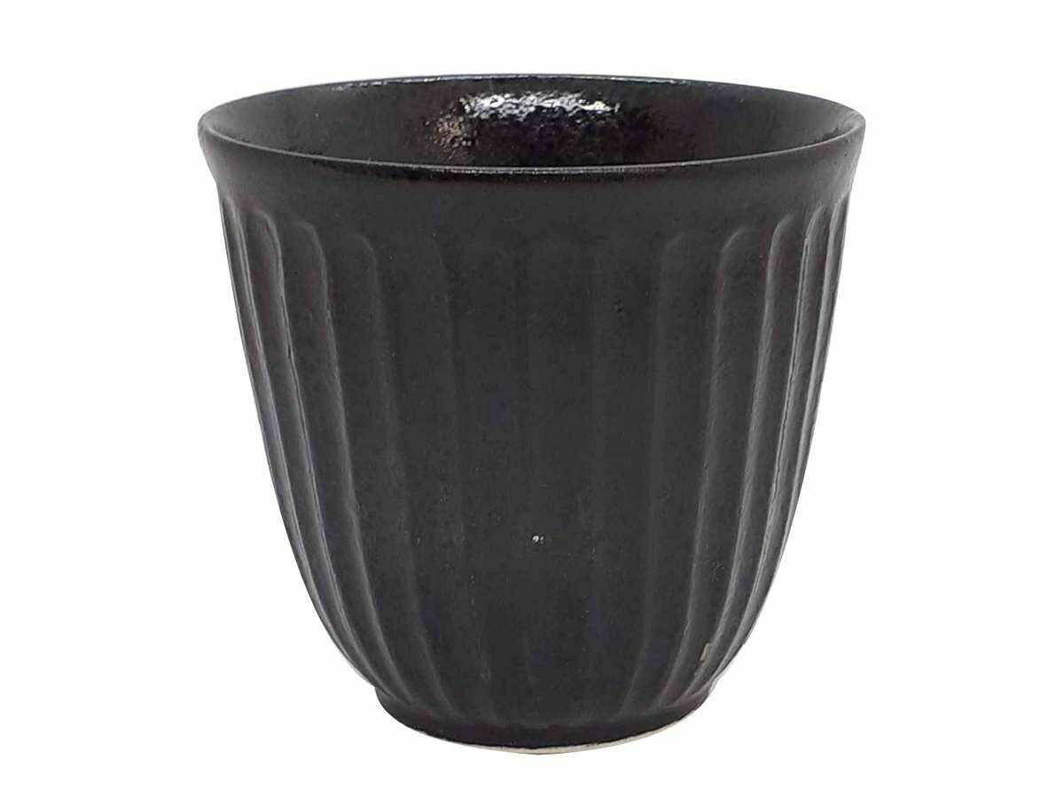 美濃燒杯子/黑 8.6x8.1cm