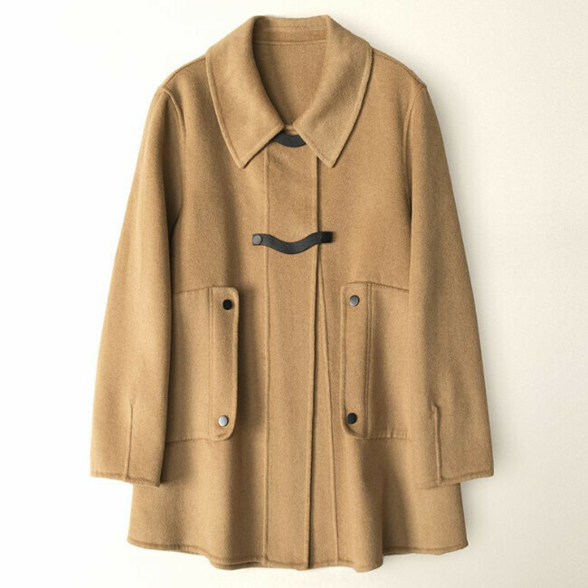熱賣雙面毛呢大衣(S/M碼)(駝色)(下單後聯絡客服確認發貨尺碼)