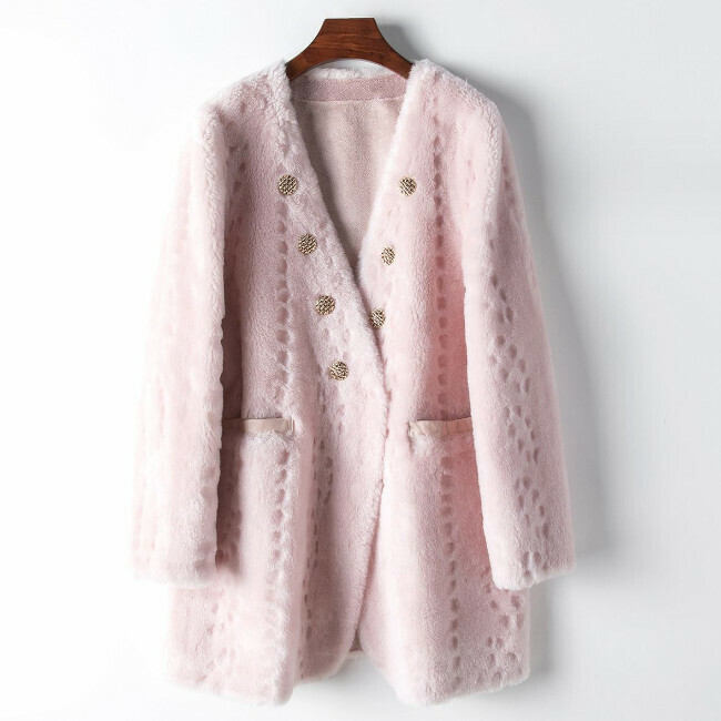 Hot selling wool particle jacket (L size) (pink)