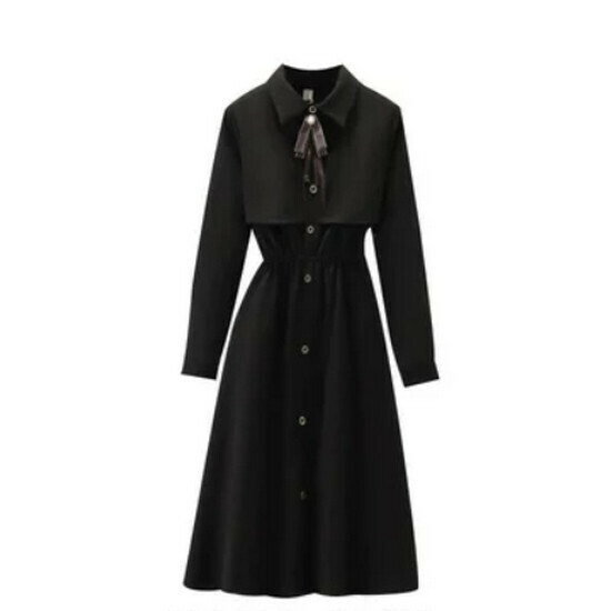 Hot Selling Corduroy Dress [Black] [M-4XL Size] (Please contact customer service to confirm the delivery size after placing the order)