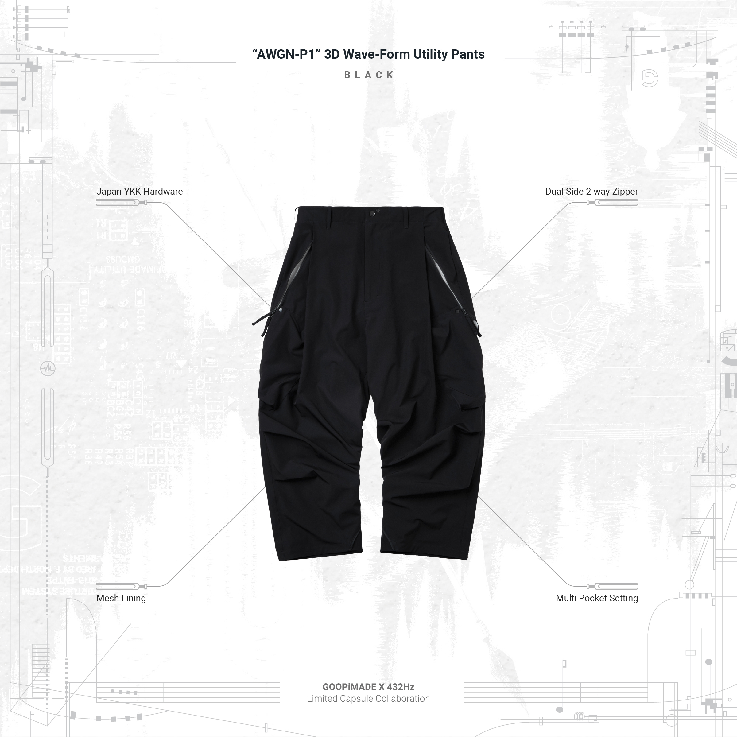 GOOPiMADE 3D Utility Pants 台湾 β.ExG - “Choreutics” 3D Utility Pants