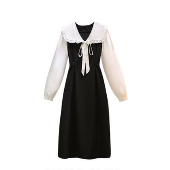 Hot selling doll collar dress [black] [L-4XL size] (please contact customer service to confirm the delivery size after placing the order)