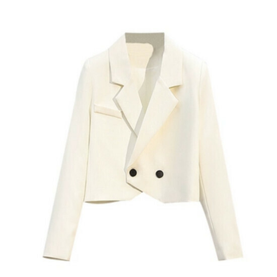 Hot selling short blazer [white] [size L-4XL] (please contact customer service to confirm the delivery size after placing the order)